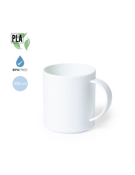 Taza Blanca compostable 100%  Personalizable - Pioka