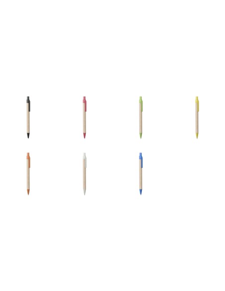 Recycled cardboard pen with wheat straw and ABS details - Desok