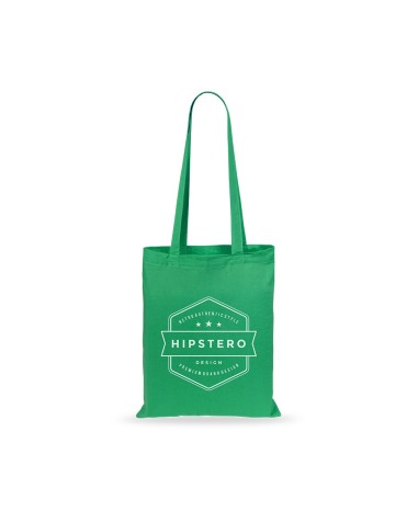 Bolsa de tela verde personalizada a 1 color