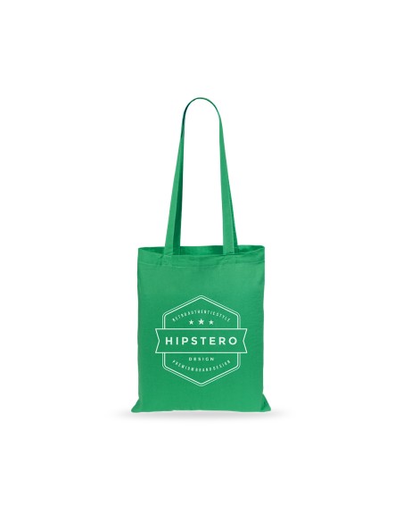 Bolsa de tela verde personalizada a 1 color