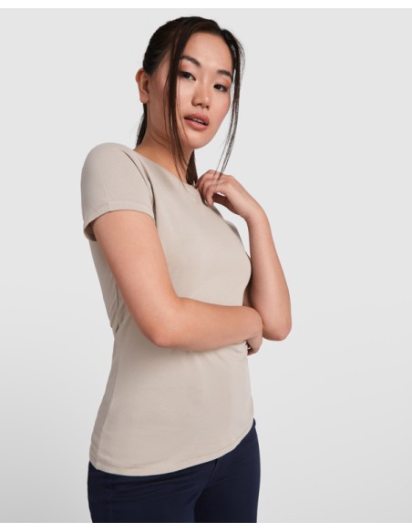 Camiseta MUJER de algodón orgánico 160 g/m²  Costuras laterales  - GOLDEN WOMAN ROLY