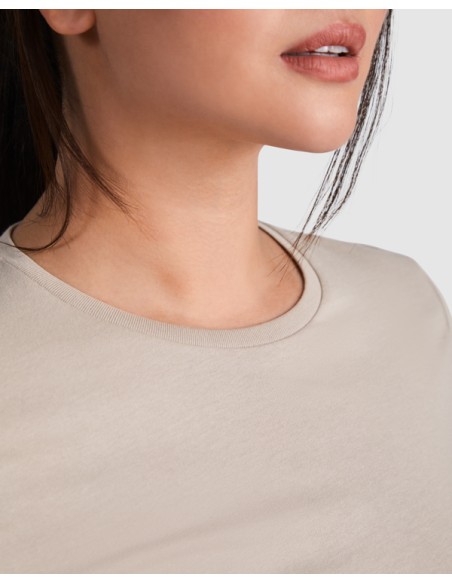 Camiseta MUJER de algodón orgánico 160 g/m²  Costuras laterales  - GOLDEN WOMAN ROLY