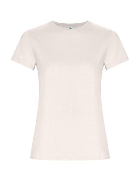 Camiseta MUJER de algodón orgánico 160 g/m²  Costuras laterales  - GOLDEN WOMAN ROLY