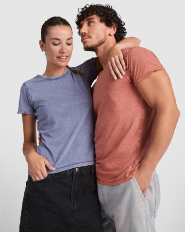 T-shirt femme effet jean, 100 % coton...