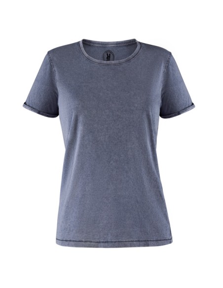 Women's T-shirt with jeans effect, 100% combed cotton, 160g/m² - Husky Woman Roly