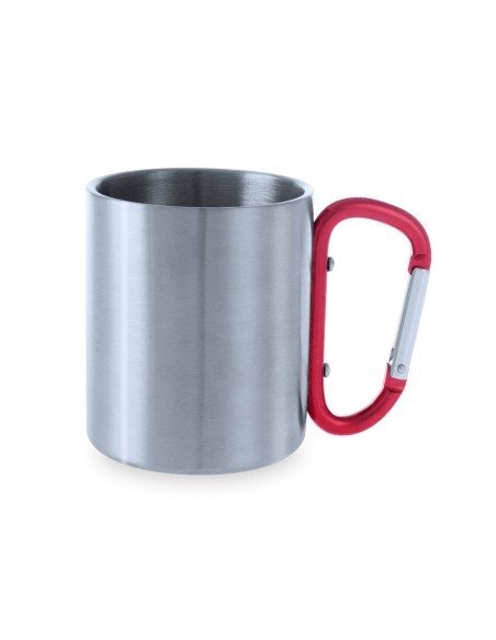 Mug en acier inoxydable 220 ml avec poignée mousqueton - Bastic