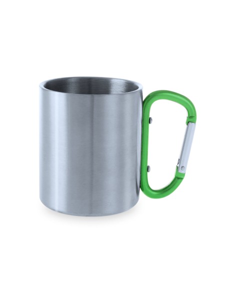 Mug en acier inoxydable 220 ml avec poignée mousqueton - Bastic