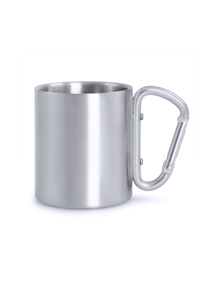 220ml Stainless Steel Mug with Carabiner Handle - Bastic