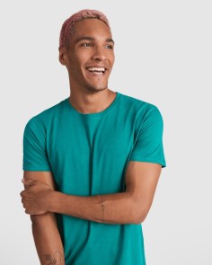 T-shirt with slanted woven... 2