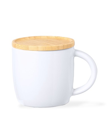 Tassa de Ceràmica 350ml tapa bambú -... Tassa de Ceràmica 350ml tapa bambú -...