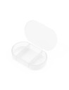 3-compartment pillbox in translucent white, customizable with logo 3-compartment pillbox in translucent white, customizable with logo
