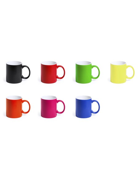 350ml bicolor laser engraved ceramic mug - Lousa