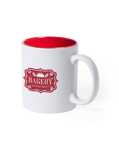 Mug en céramique bicolore gravé au... Mug en céramique bicolore gravé au...