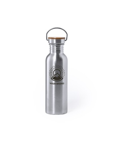 Stainless steel bottle with bamboo... Stainless steel bottle with bamboo...