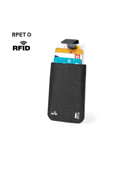 Tarjetero con protección RDIF, fabricado en RPET reciclado - Guarex