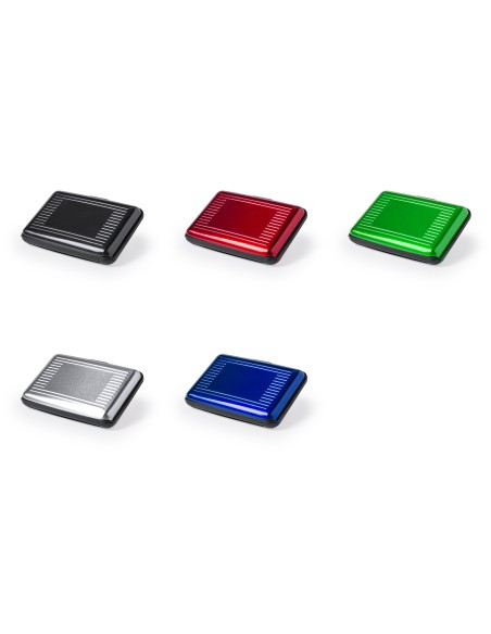 Porte-cartes en aluminium avec 6 compartiments et protection RFID - Rainol