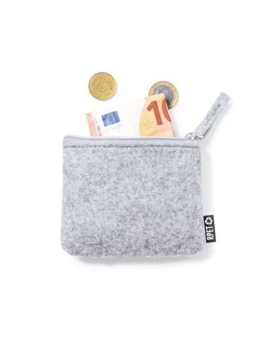 RPET felt purse with zipper closure -... RPET felt purse with zipper closure -...
