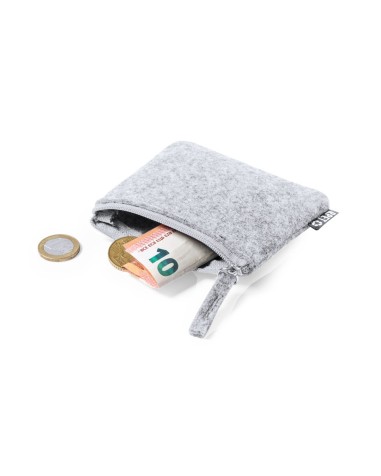 RPET felt purse with zipper closure -... RPET felt purse with zipper closure -...