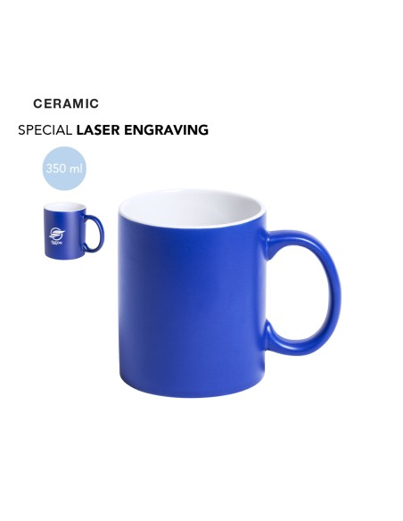 Taza de Ceramica 350ml bicolor grabado a láser - Lousa