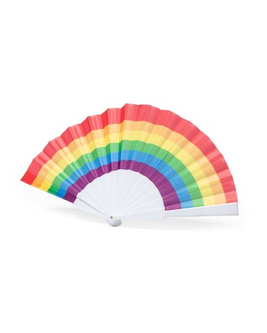 Abanico varillas RPET diseño ArcoIris... Abanico varillas RPET diseño ArcoIris...