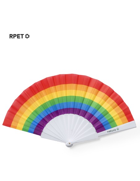 Abanico varillas RPET diseño ArcoIris Personalizable - Rupaul