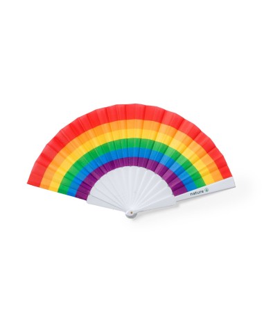 Abanico varillas RPET diseño ArcoIris... Abanico varillas RPET diseño ArcoIris...