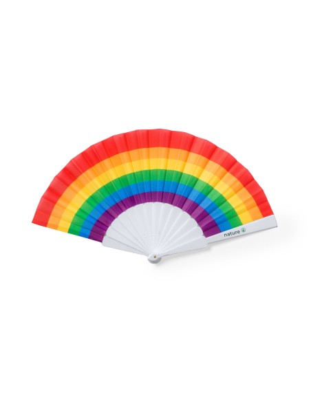 Éventail en RPET avec motif arc-en-ciel personnalisable - Rupaul