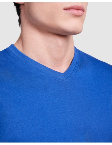 T-shirt col V 100 % coton, 155 g/m², unisexe - SAMOYEDO Roly
