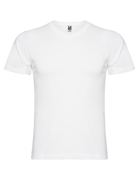 T-shirt col V 100 % coton, 155 g/m², unisexe - SAMOYEDO Roly