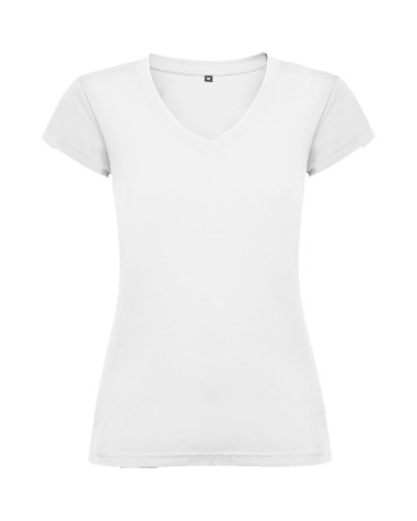 Camiseta MUJER escote pico entallada...