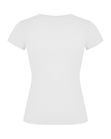 T-shirt femme ajusté col V, 100 %...