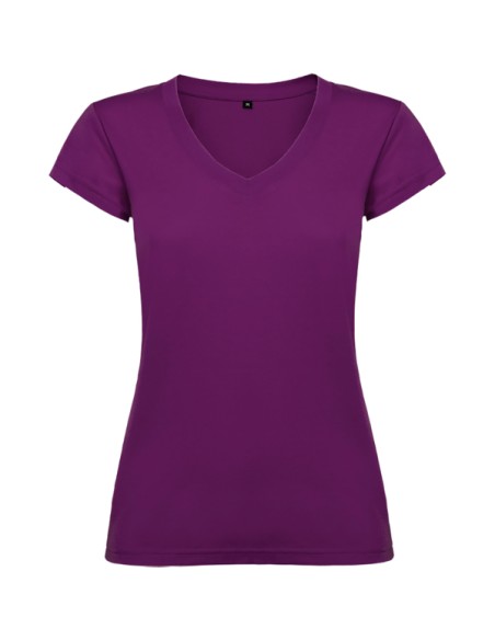 Camiseta MUJER escote pico entallada 100% algodón 155g/m²  - VICTORIA ROLY