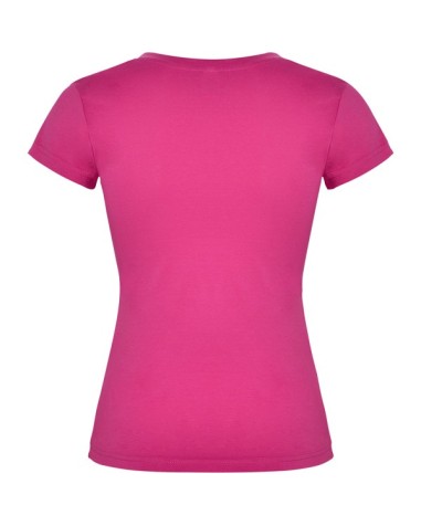 T-shirt femme ajusté col V, 100 %...