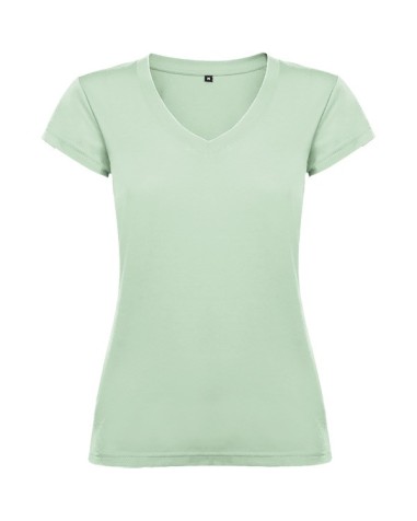 Camiseta MUJER escote pico entallada...