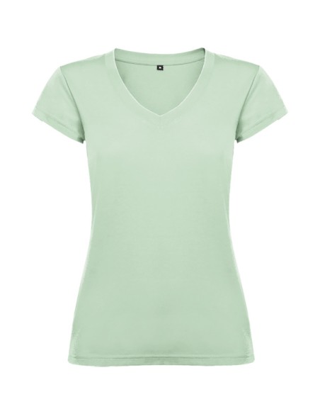 Women's fitted V-neck T-shirt, 100% cotton, 155g/m² - Victoria Roly