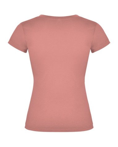 T-shirt femme ajusté col V, 100 %...