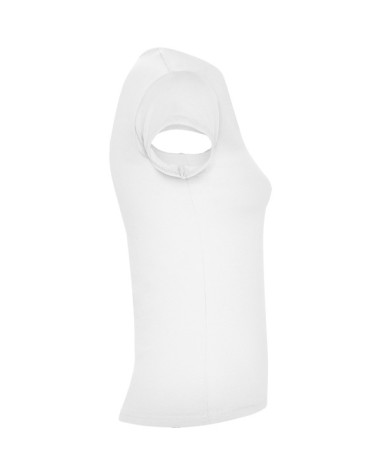 T-shirt femme ajusté col V, 94 %algod...