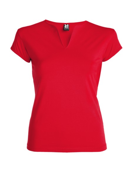 Camiseta MUJER escote en V entallada 94%algodón/6%elastano 200g/m²  - BELICE ROLY