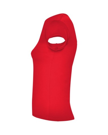 T-shirt femme ajusté col V, 94 %algod...