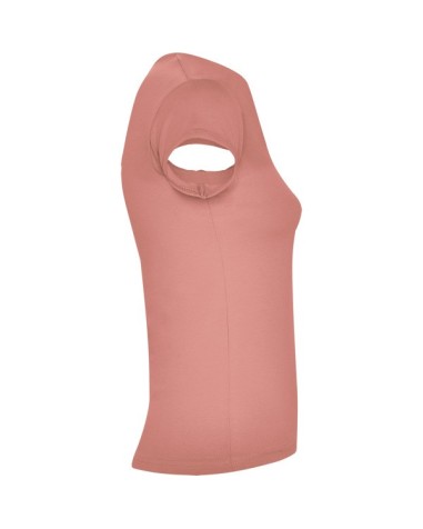 T-shirt femme ajusté col V, 94 %algod...