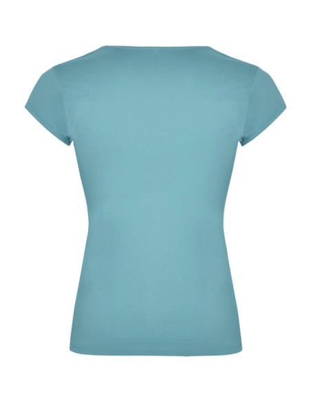 Women's fitted V-neck T-shirt, 94 %algod /6 %elastano , 200g/m² - Belize Roly