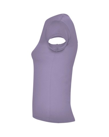 T-shirt femme ajusté col V, 94 %algod...