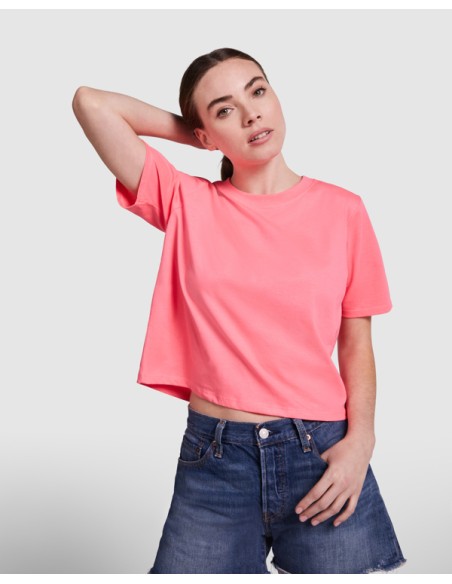 Loose-fitting crop top style T-shirt for women, 100% cotton, 170g/m² - Dominica Roly