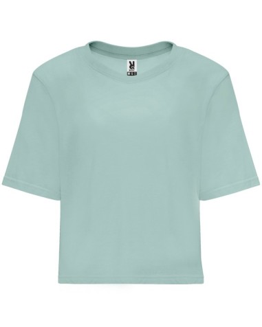 Loose-fitting crop top style T-shirt... Loose-fitting crop top style T-shirt...