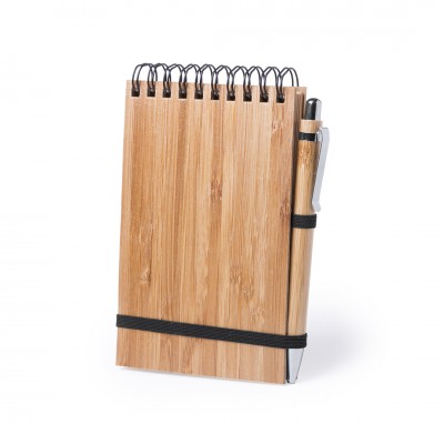 Llibreta bambú, portada rígida 10 x 15 cm. 70 fulles TUMIZ