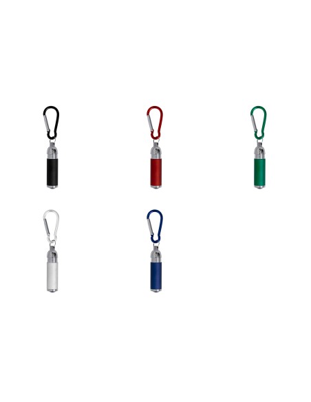 Lampe de poche porte-clés en aluminium avec mousqueton - Wols