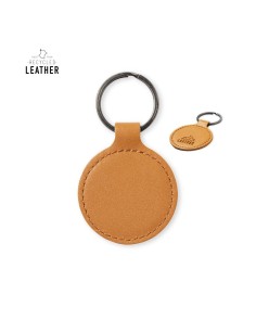 Recycled leather keychain -...