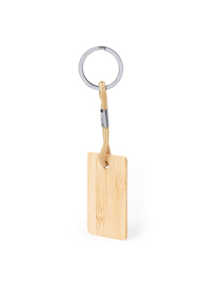 Customizable bamboo keychain with your logo - Recbam