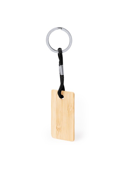 Customizable bamboo keychain with your logo - Recbam