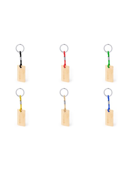 Customizable bamboo keychain with your logo - Recbam